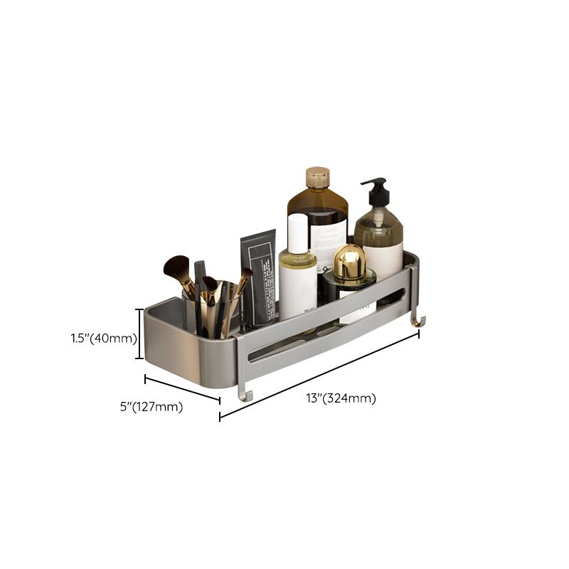 Stylish Aluminum Bathroom Shelf Set in Gray for Your Bathroom