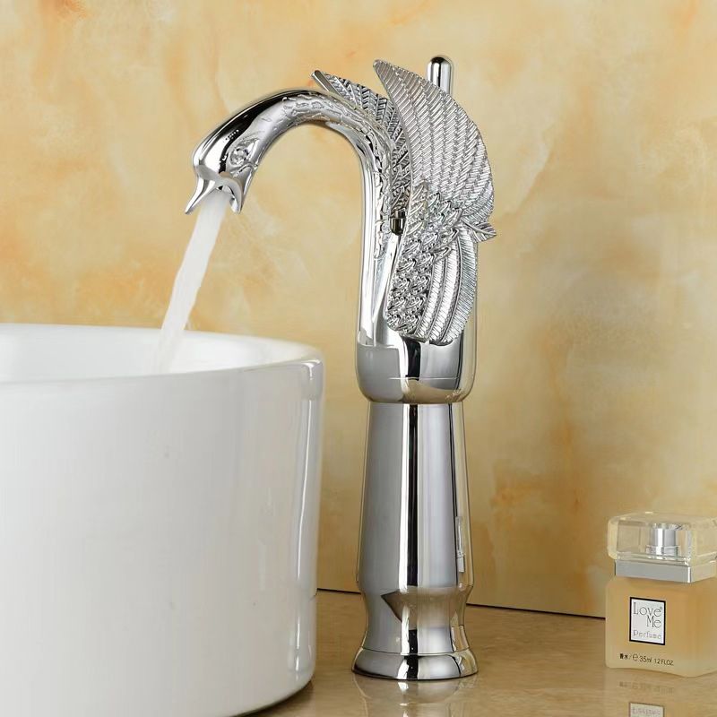 Elegant single-lever bathroom faucet in various colors