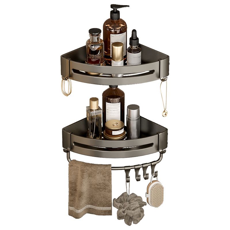 Stylish Aluminum Bathroom Shelf Set in Gray for Your Bathroom