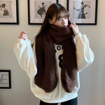 Elegant and warm women's wrap scarf for winter