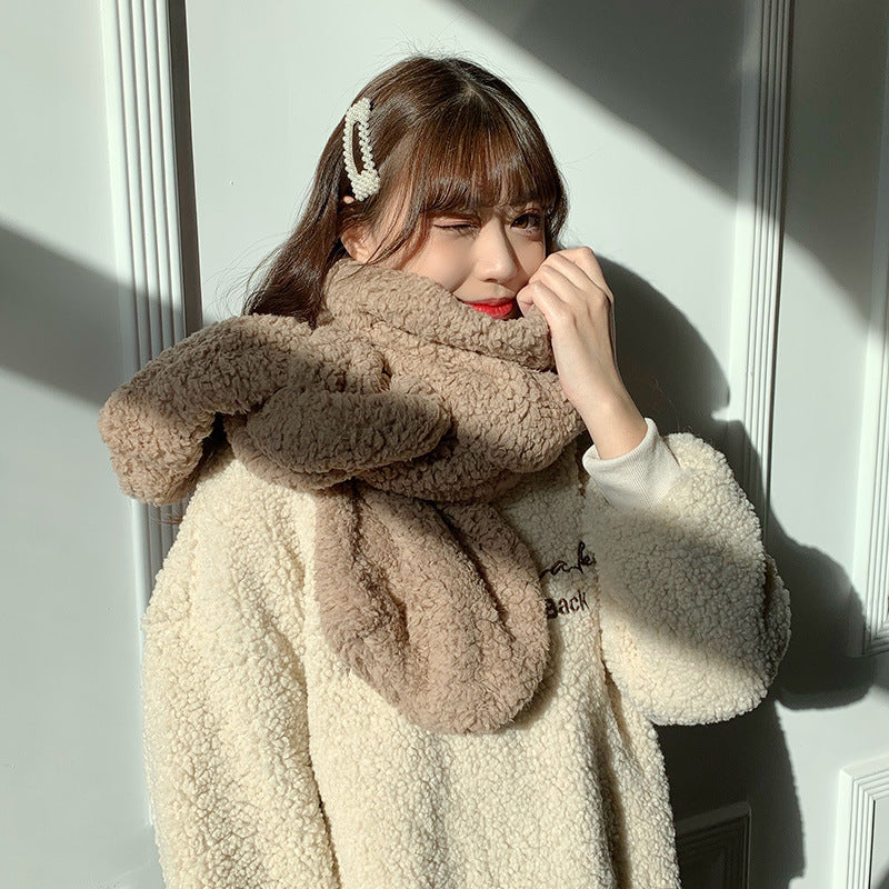 Elegant and warm women's wrap scarf for winter