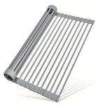 Space-saving stainless steel rolling shelf for the kitchen