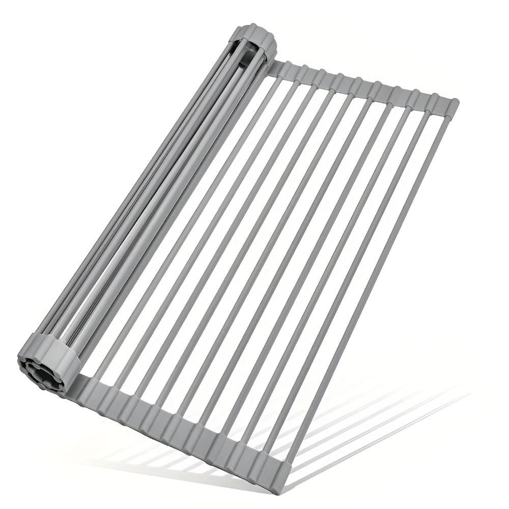 Space-saving stainless steel rolling shelf for the kitchen