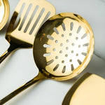 Elegant Stainless Steel Cutlery Set in Gold