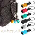 Practical carabiner for 1/4" hex screwdriver bits