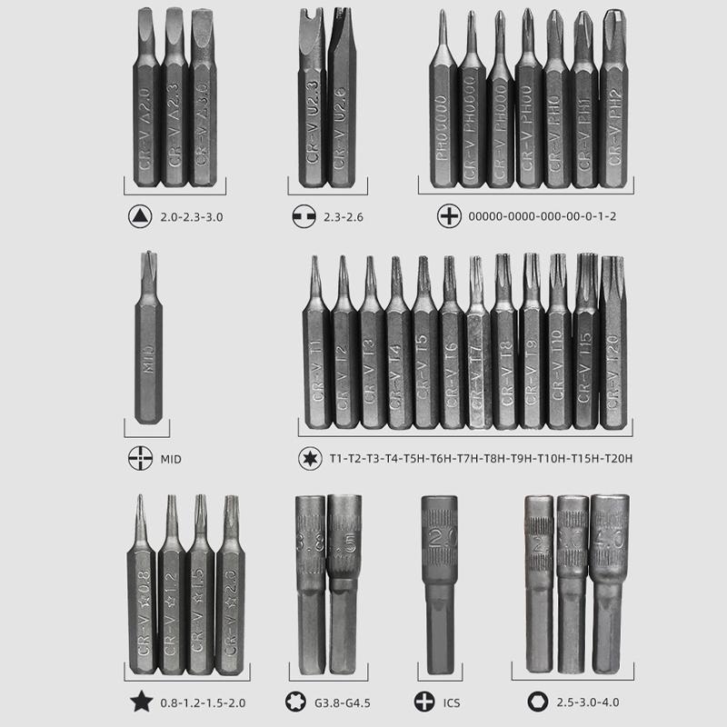 62-piece High-Precision Screwdriver Set | TechFix