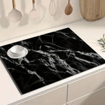 Elegant Dish Drying Mat with Marble Design