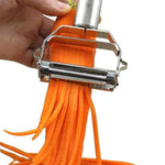 Double-ended Stainless Steel Vegetable Peeler with Julienne Function