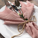 Elegantes 12-teiliges Set aus Baumwoll-Leinen Servietten für jeden Anlass