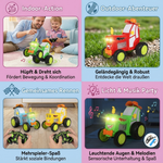 Toy tractor for children with limping function