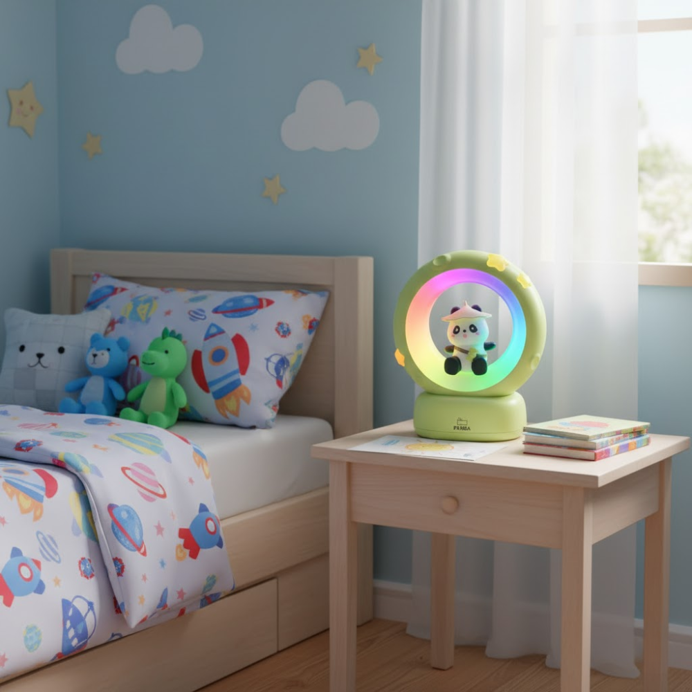Weltall Nachtlicht für Kinder – USB-ladbare Silikonlampe mit sanftem Licht