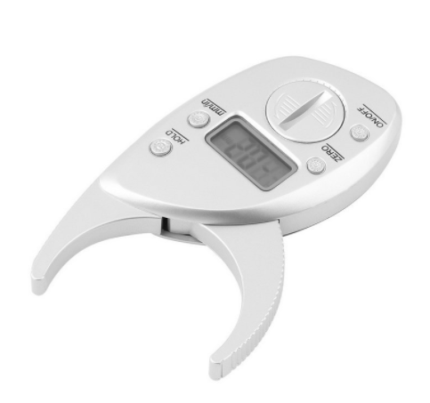Digital body analysis scale with LCD display and comfortable handle