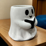 Ghostly Charms | Halloween Mug with Cheerful Ghost