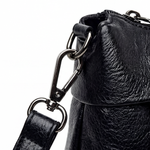 Comfortable faux leather shoulder bag – 3 compartments