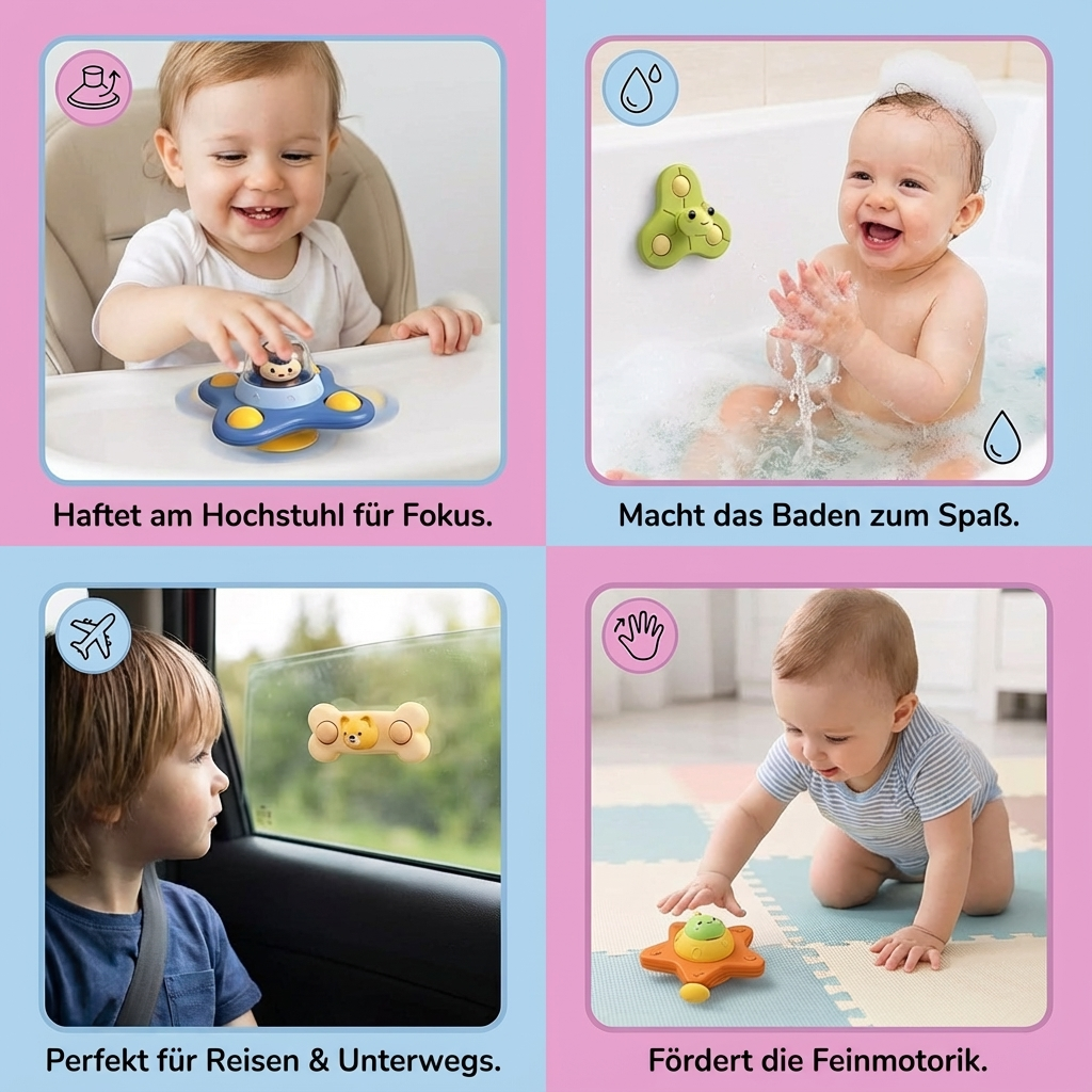 Rotating Learning Toy with Suction Cups – Montessori Inspired