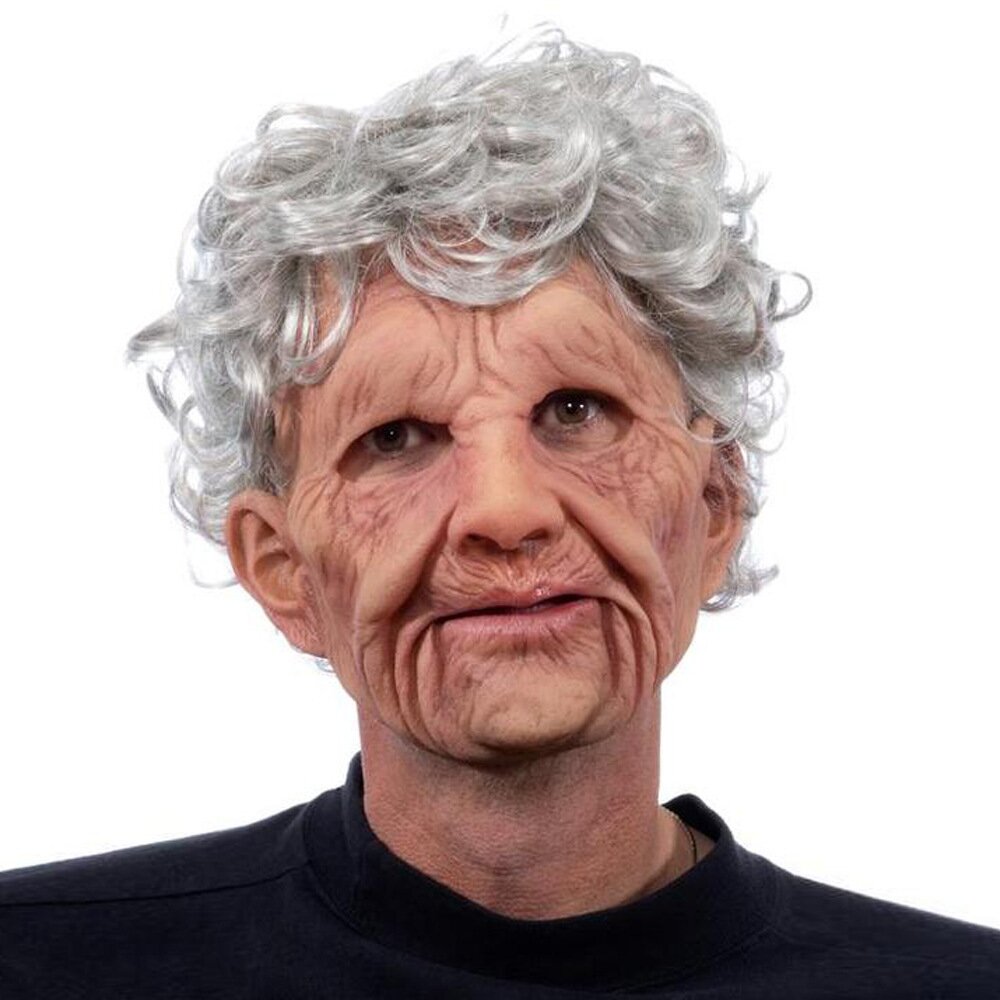 Alter Mann Maske | Realistische Latexmaske für Halloween