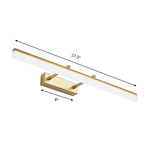 Rechteckige Wandlaterne in Gold – 16"/19,5" LED Badezimmerbeleuchtung