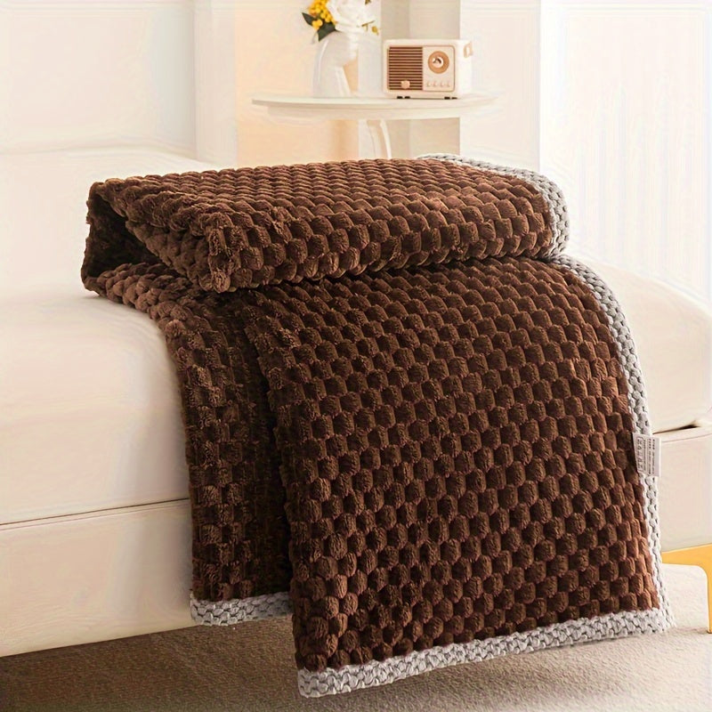 Elegante Fleece-Decke – Weiche, Beidseitige Wohndecke für Zuhause und Unterwegs