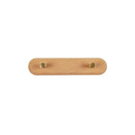 NaturaLine | Elegant Wooden Wall Coat Hook with Brass Hooks