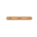 NaturaLine | Elegant Wooden Wall Coat Hook with Brass Hooks