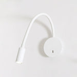 Adjustable Wall Light in Cylinder Design Made of Silicone and Metal – LED in Black/White