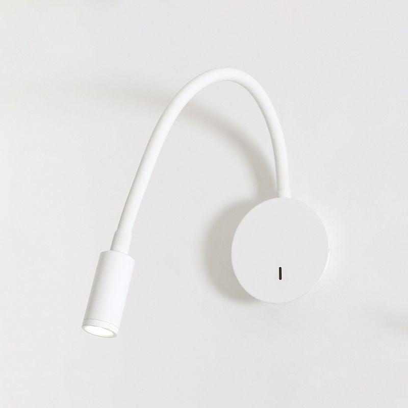 Adjustable Wall Light in Cylinder Design Made of Silicone and Metal – LED in Black/White