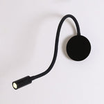 Adjustable Wall Light in Cylinder Design Made of Silicone and Metal – LED in Black/White