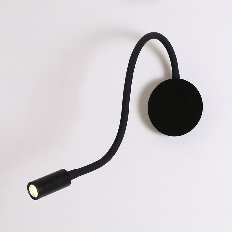 Adjustable Wall Light in Cylinder Design Made of Silicone and Metal – LED in Black/White