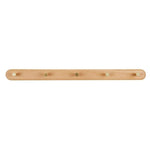 NaturaLine | Elegant Wooden Wall Coat Hook with Brass Hooks