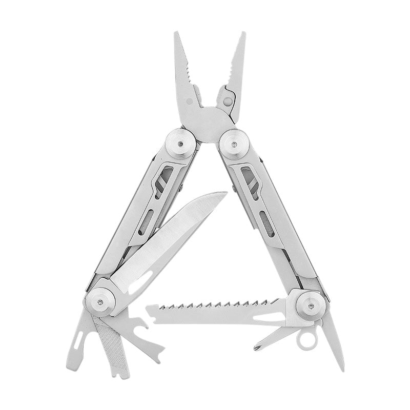 Vielseitiges 12-in-1 Klapp-Multitool mit Zangenfunktion – Edelstahl