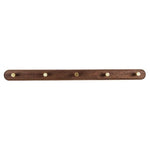 NaturaLine | Elegant Wooden Wall Coat Hook with Brass Hooks