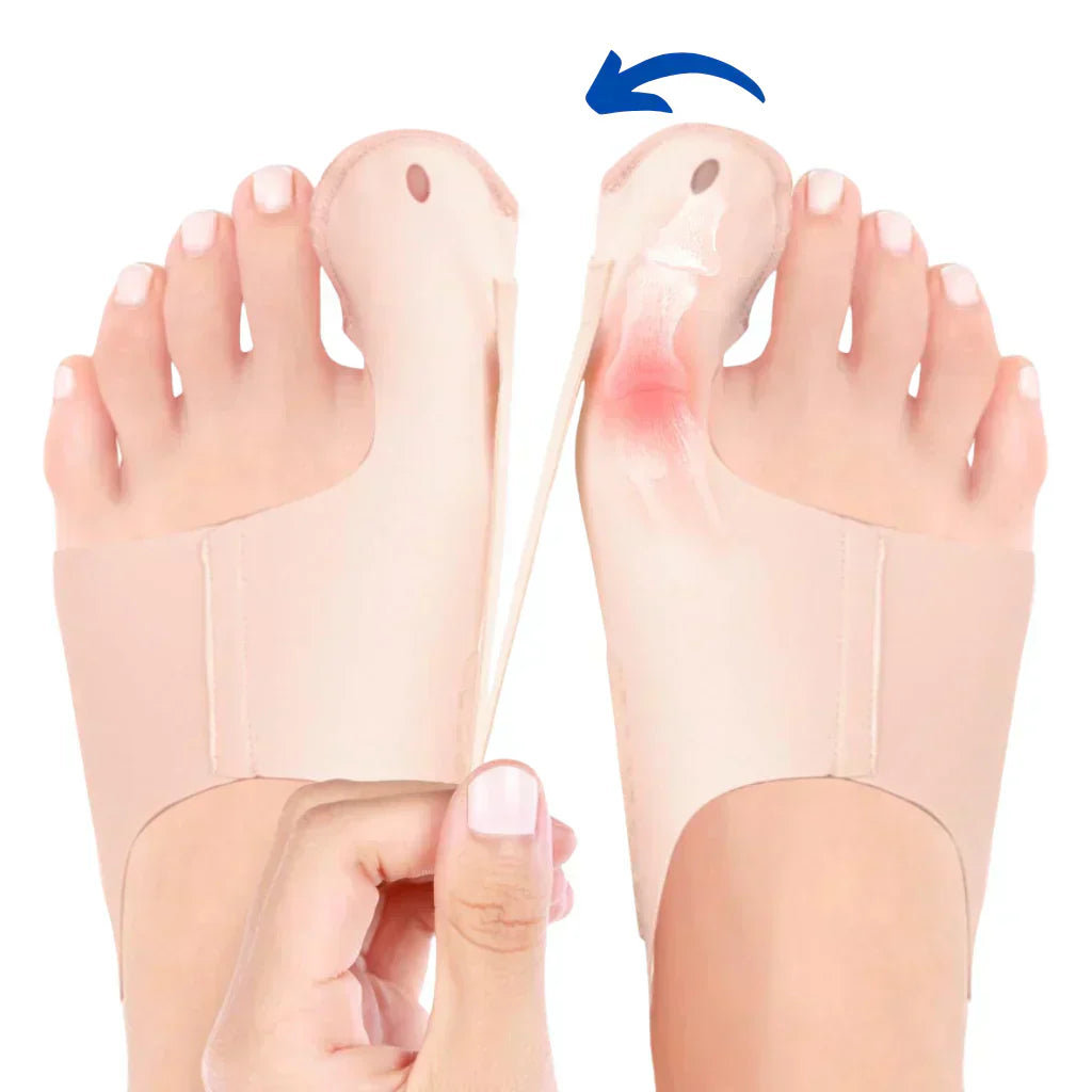 Gentle toe correction bandage for pain-free feet