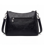 Comfortable faux leather shoulder bag – 3 compartments