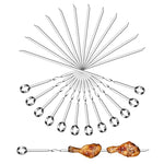 15-teiliges BBQ-Spießset mit Pinsel für Grillzubehör im Freien