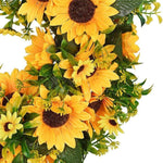 Artificial Gold Sunflower Wreath - 40 cm