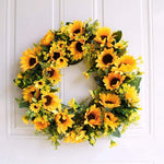 Artificial Gold Sunflower Wreath - 40 cm