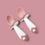 Ergonomic Silicone Cutlery Set for Toddlers – Spoon and Fork