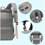Baby Diaper Backpack with USB – Backpack for Bottle Warmer and Charging Function