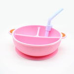 Non-slip Silicone Plate for Babies with Straw – Easy Eating