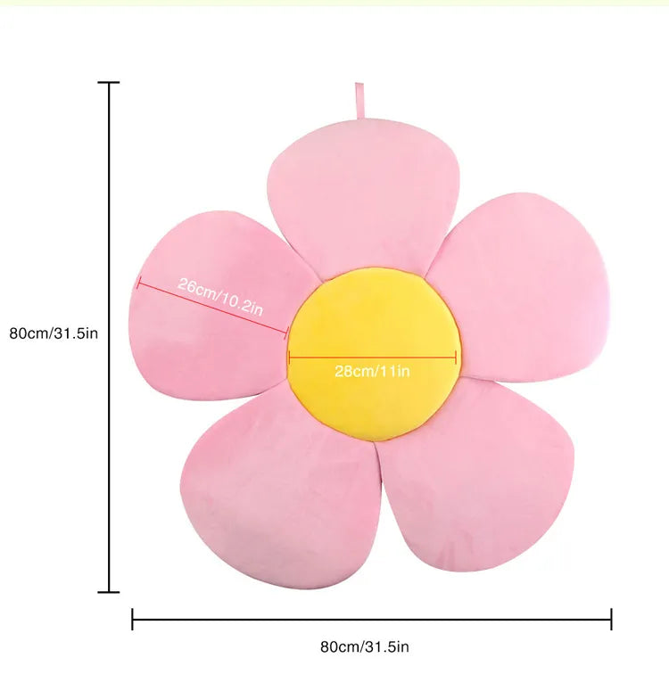 Baby bath cushion in flower shape for sinks and washbasins