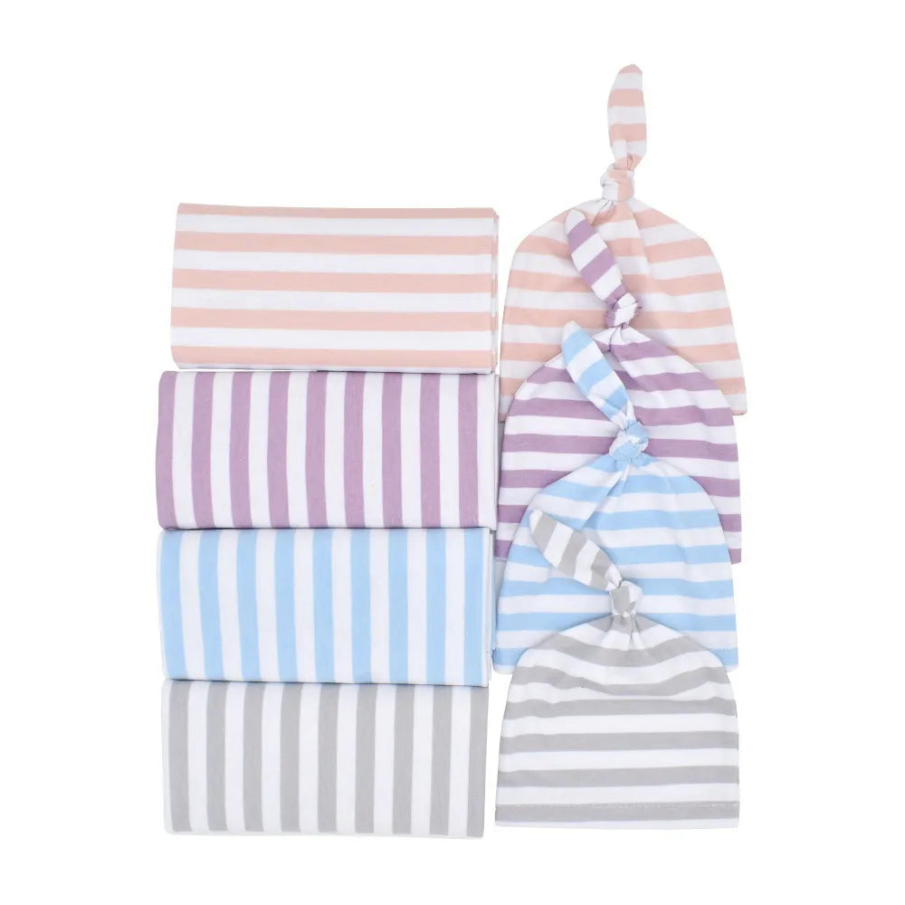 Swaddle and Hat Set – Gentle Swaddling Blanket for Newborns