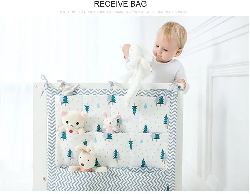 Colorful Pattern Storage Bag for Crib – Practical and Versatile