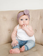 Knotted Bow Headband for Girls - Soft Baby Turban Headband