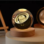 Sternenlicht Universumslampe | 3D-Effekt | Beruhigendes Licht | Kristall & Holz