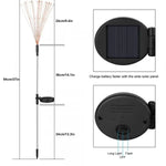 4-Piece Set Solar Fireworks Garden Lights - Weatherproof LED Decorative Lights, Solar Powered for Garden and Patio
