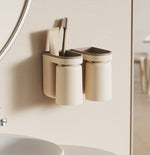 Wandmontage für Zahnbürste und Becher – 2-in-1, bohrfreier Stauraum
