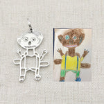 Necklace with custom child's drawing