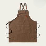 Robuster Canvas-Schürze mit Kreuzträgern und vielseitigen Taschen