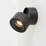 Moderne Runde LED Wandleuchte – Flexibler Aluminium-Wandstrahler