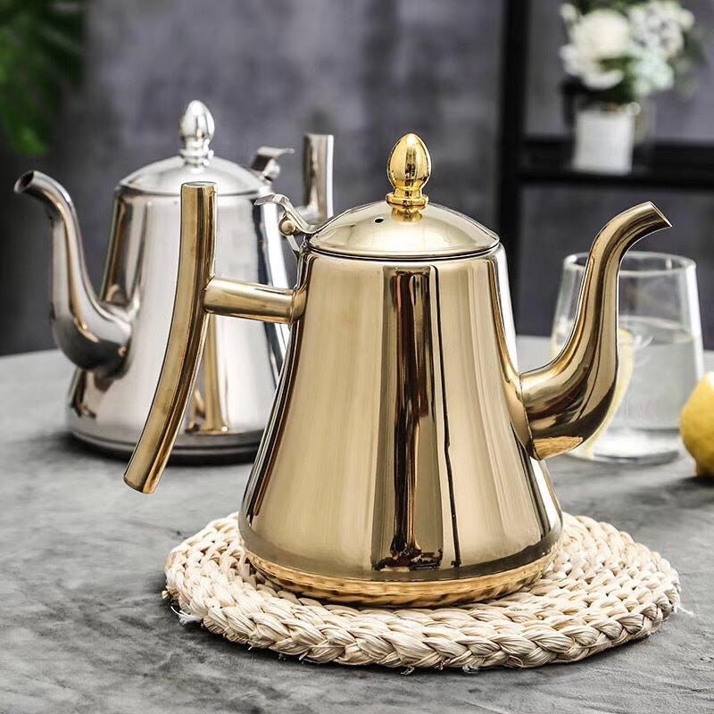 Elegant Stainless Steel Teapot with Removable Infuser – 1L, 1.5L, 2L